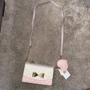 Betsey Johnson Trifold Quilted Wallet Crossbody Purse- Brand New